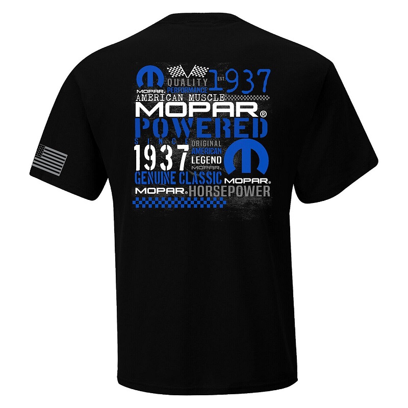 Mopar Powered Black T-Shirt - Click Image to Close